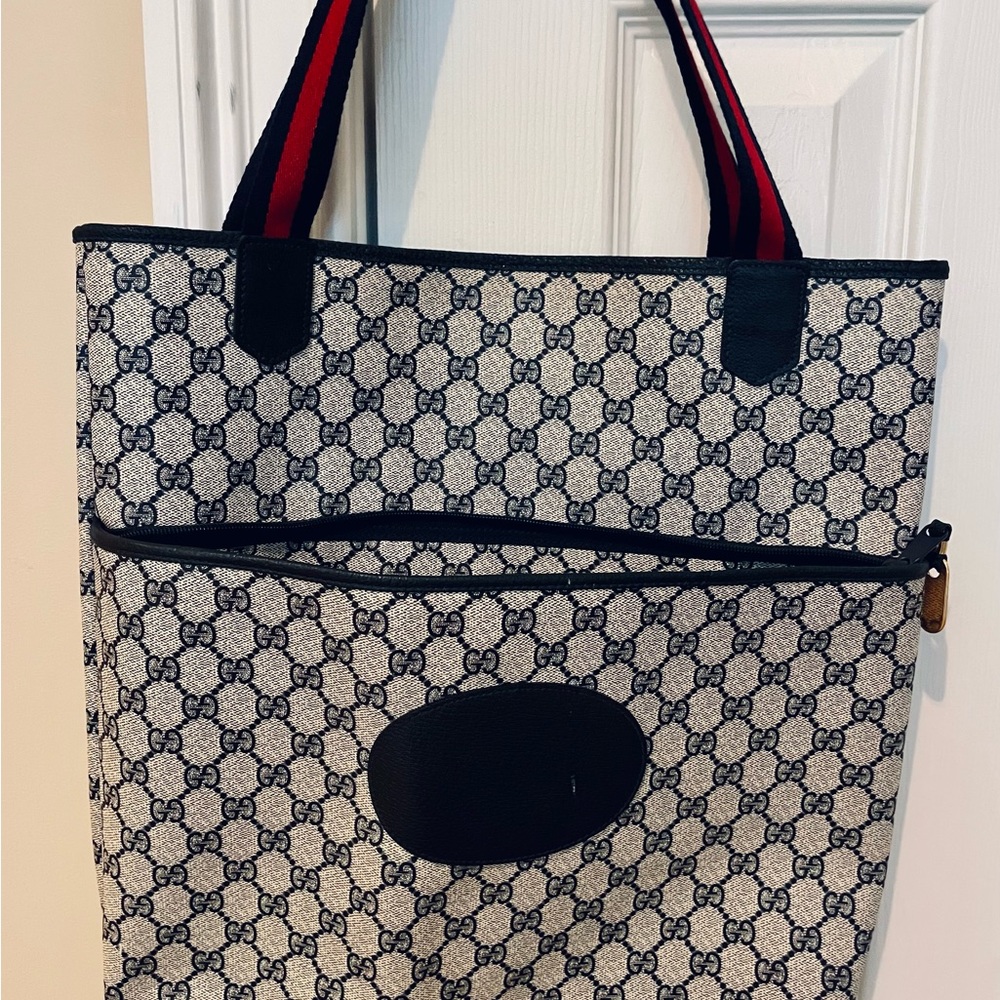 Vintage (1980’s) Gucci GG Plus Web Tote